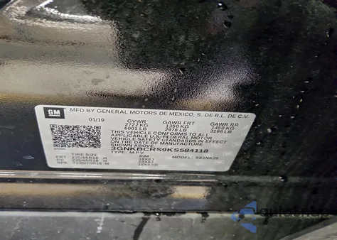 2019 Chevrolet Blazer 2Lt из США, поврежденный, VIN 3GNKBCRS9KS584118